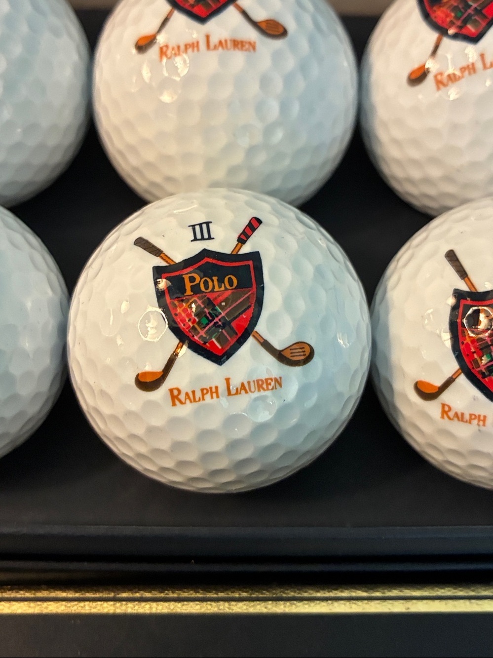 NIB VINTAGE POLO RALPH LAUREN 6 WHITE SURLYN 90 COMPRESSION GOLF BALLS BOX SET - Picture 3 of 8